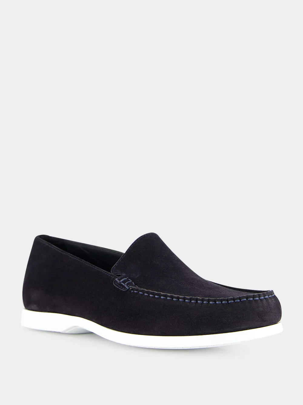 Monaco Navy Suede Boat Shoes - Image 2