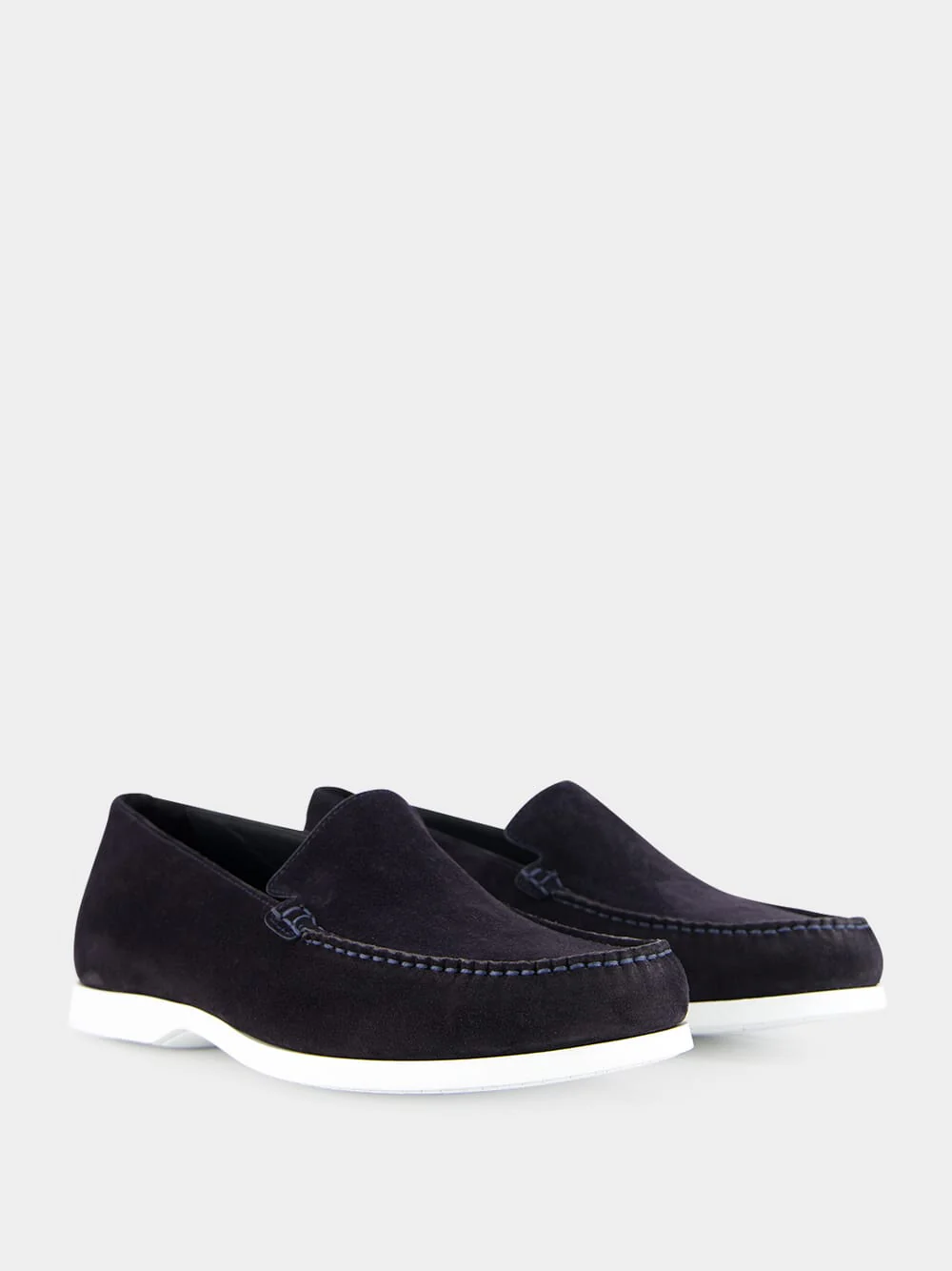 Monaco Navy Suede Boat Shoes - Image 3
