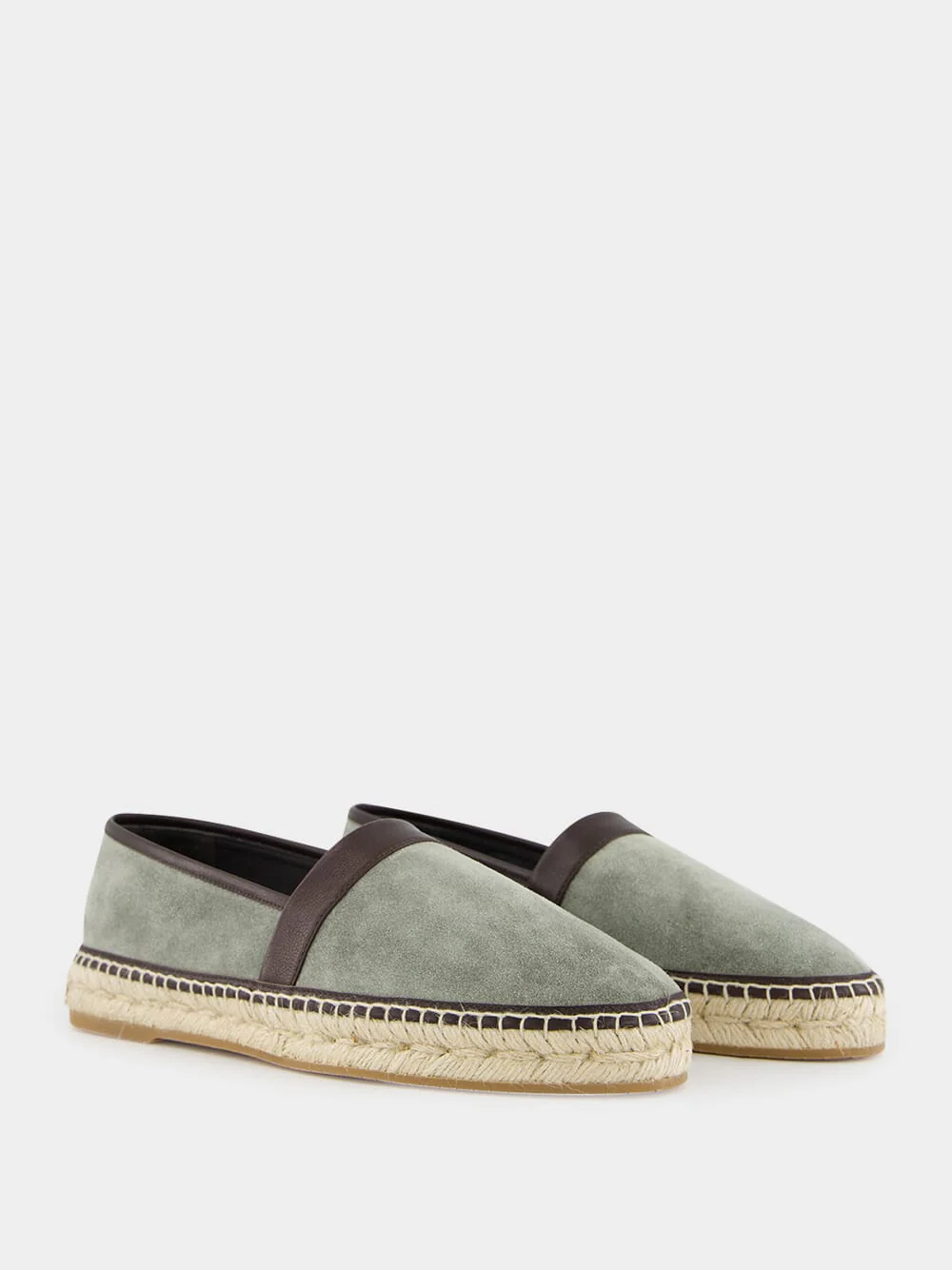 Nerano Green Calf Suede Espadrilles - Image 3