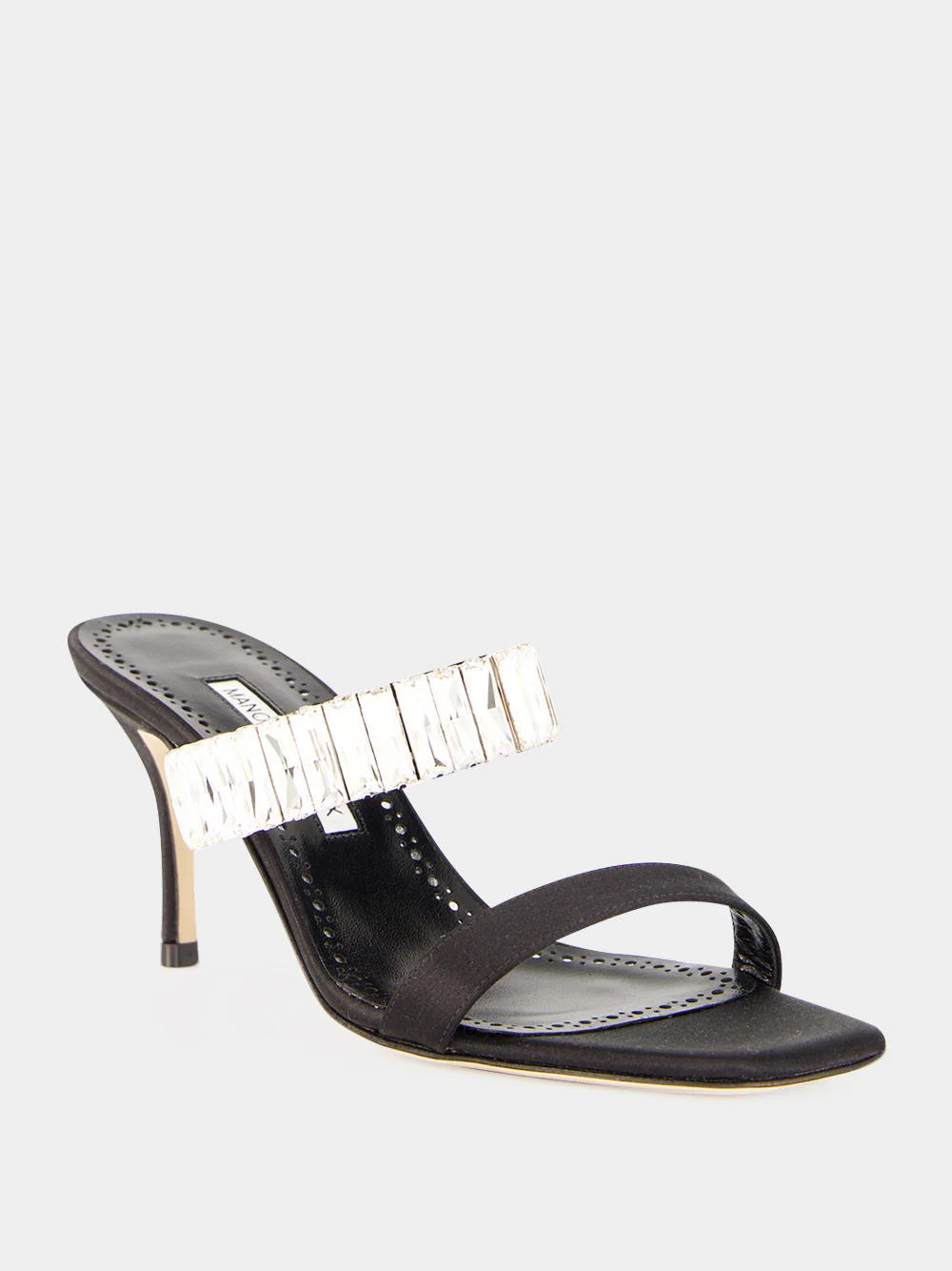 Black Sakobay 70 Satin Sandals - Image 2