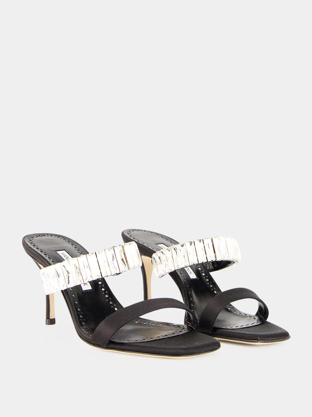 Black Sakobay 70 Satin Sandals - Image 3