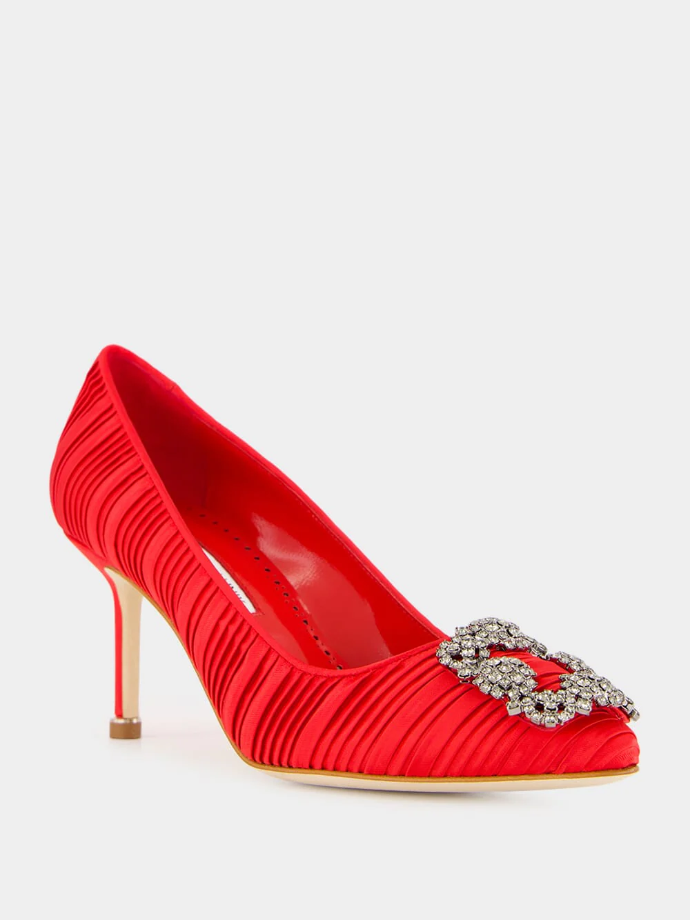 Red Satin Hangisi Pumps - Image 2