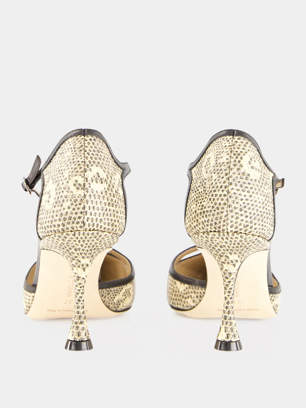 Black GISH Lizard 70 Print T-Bar Pumps - Image 5