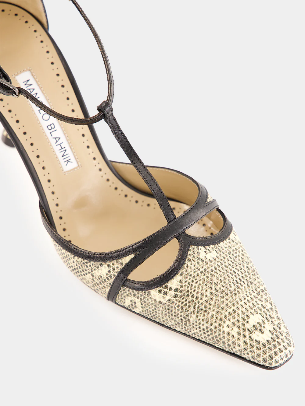 Black GISH Lizard 70 Print T-Bar Pumps - Image 7