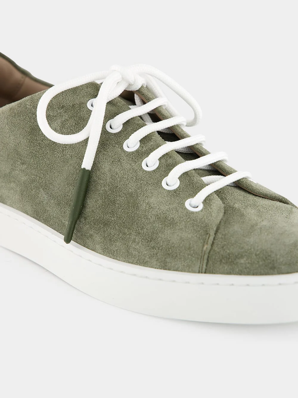 Semanado Khaki Suede Lace-Up Sneakers - Image 14
