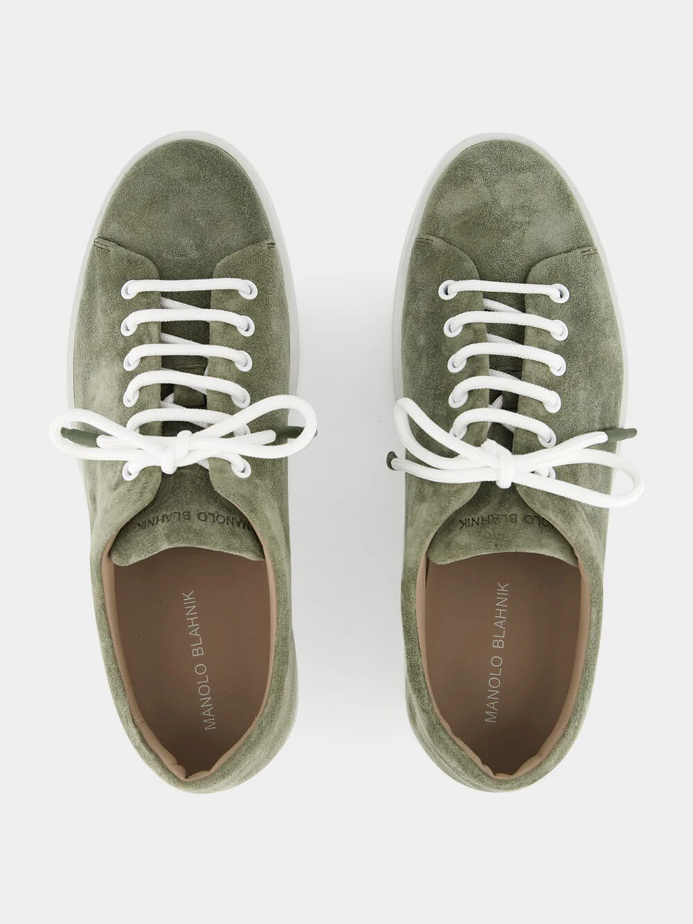 Semanado Khaki Suede Lace-Up Sneakers - Image 4