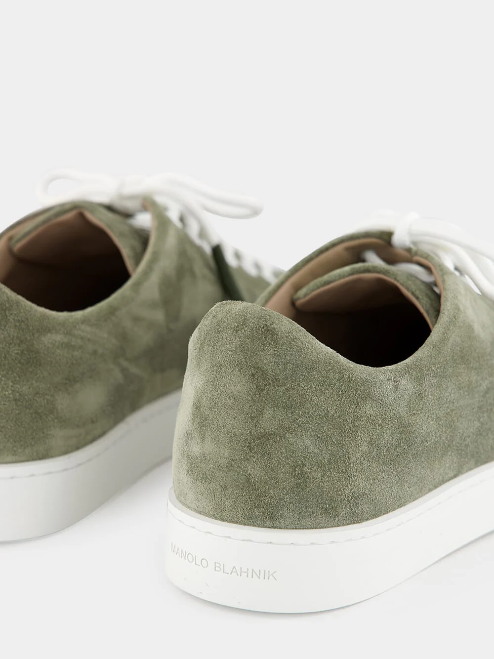 Semanado Khaki Suede Lace-Up Sneakers - Image 6