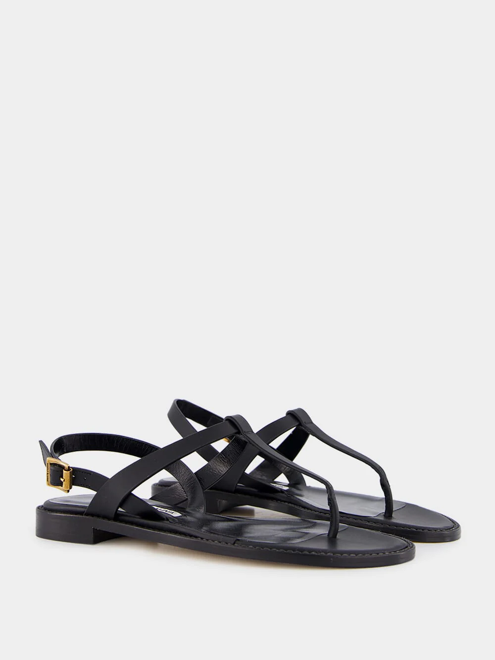 Black Calf Leather Sandals - Image 3