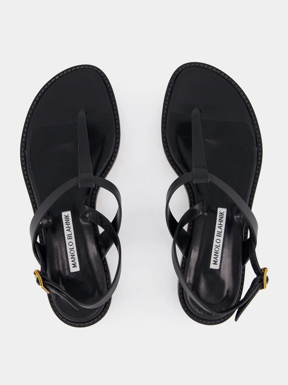 Black Calf Leather Sandals - Image 4