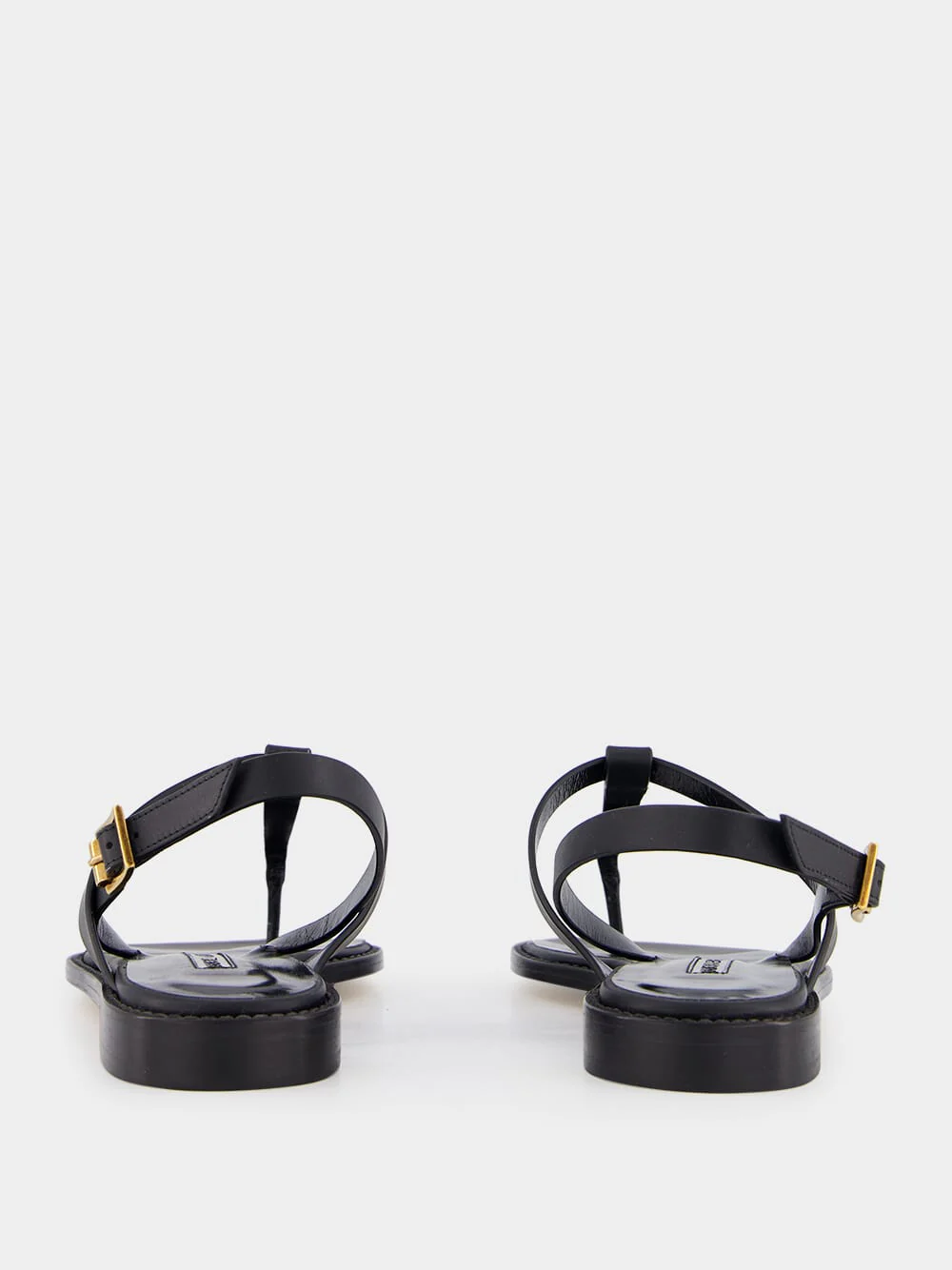 Black Calf Leather Sandals - Image 5