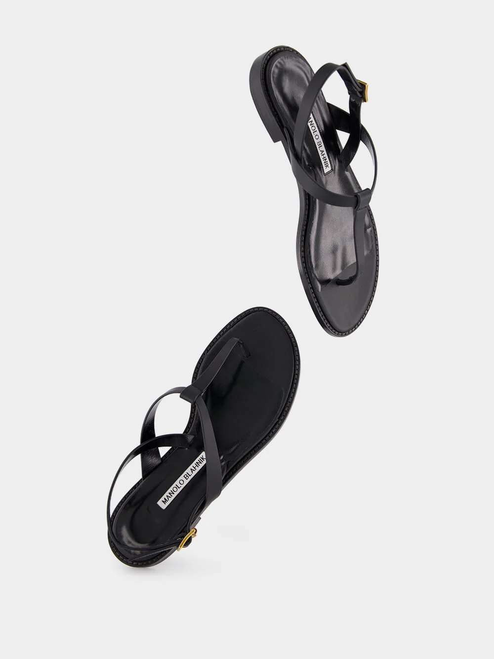 Black Calf Leather Sandals - Image 7