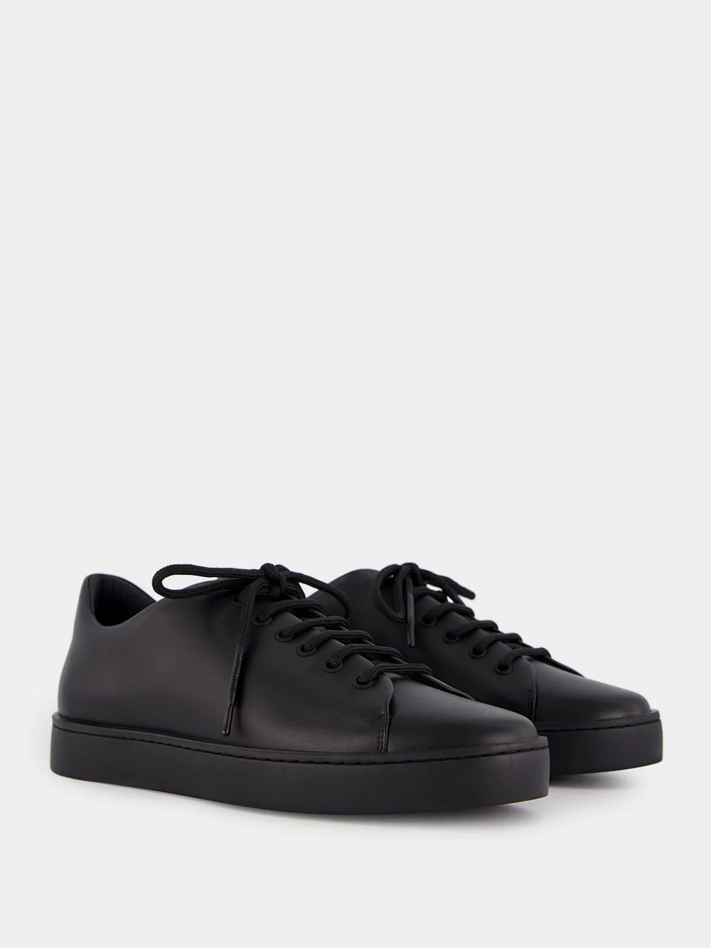 Black Calf Leather Sneakers - Image 3