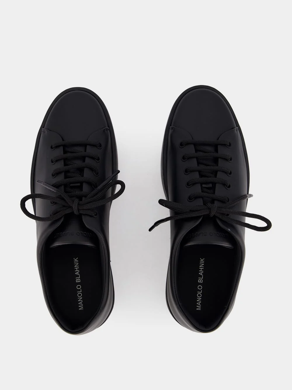 Black Calf Leather Sneakers - Image 4