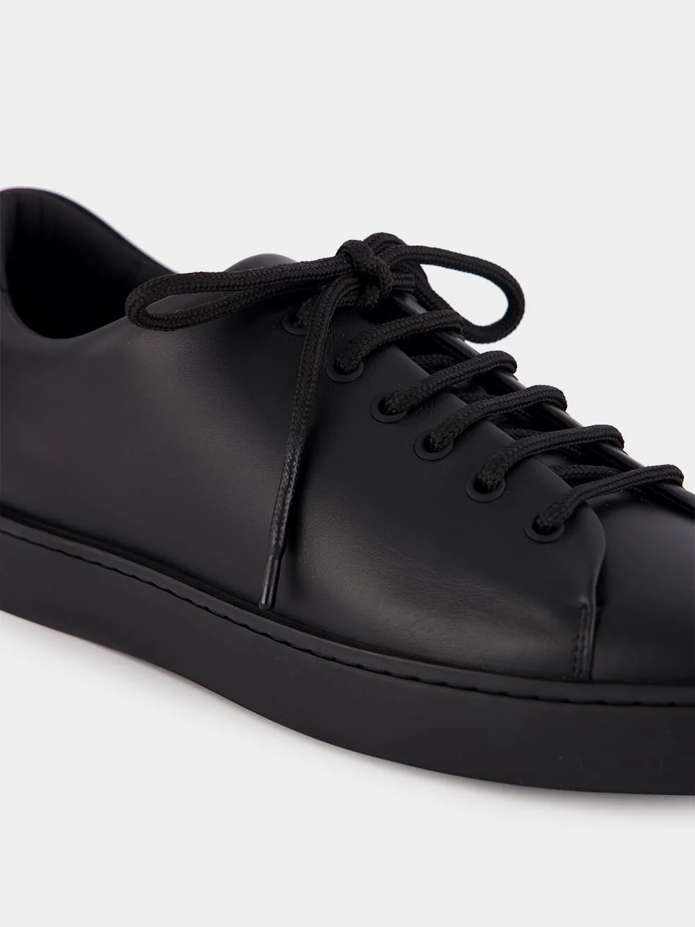Black Calf Leather Sneakers - Image 6