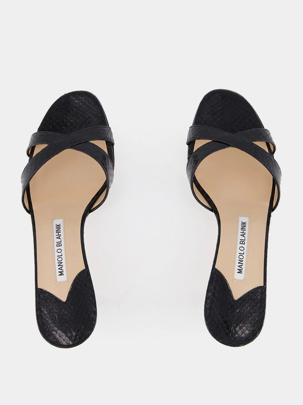 Black Patent Leather Open Toe 50mm Mules - Image 4