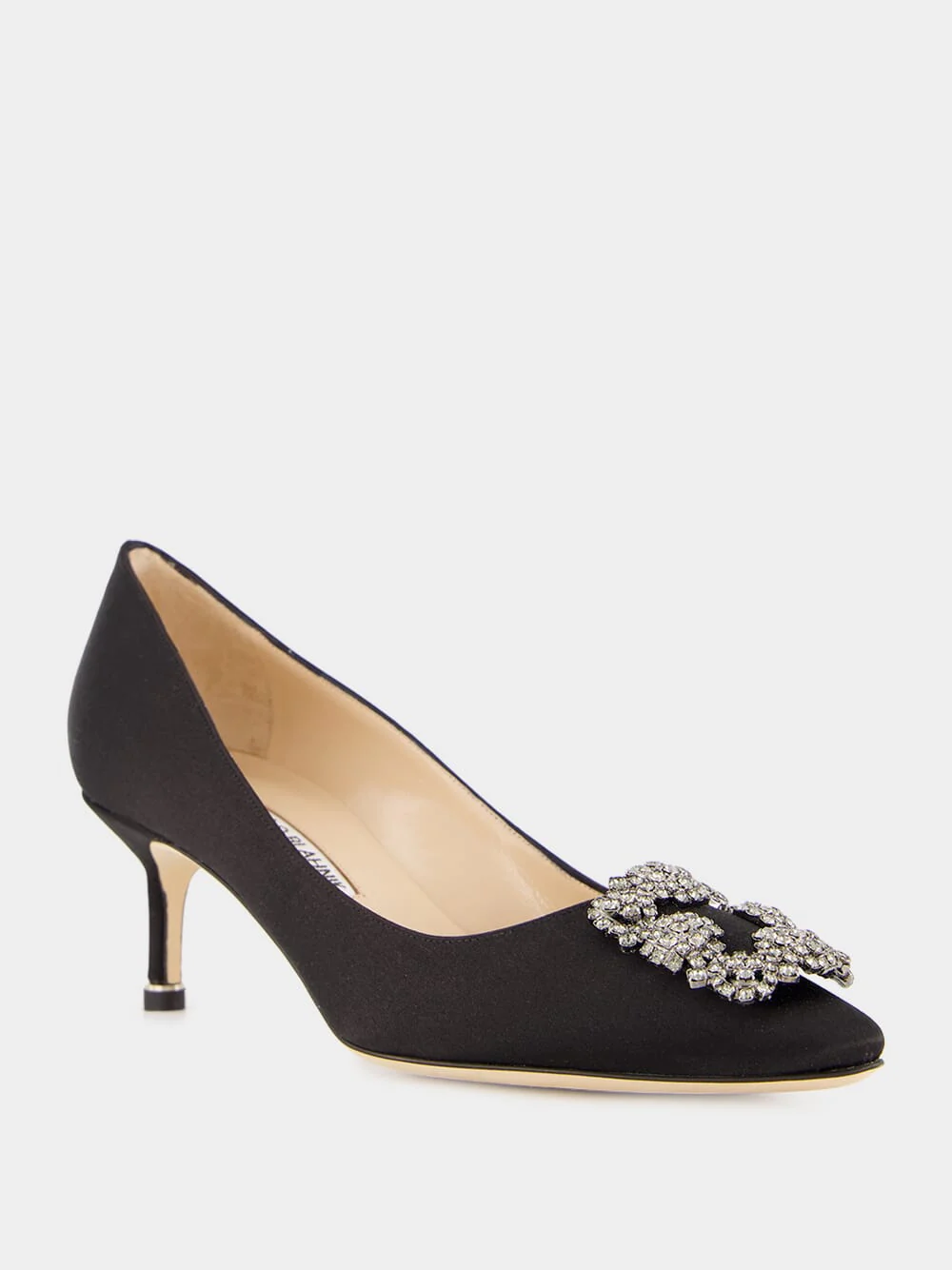 Black Satin Hangisi Pumps - Image 2