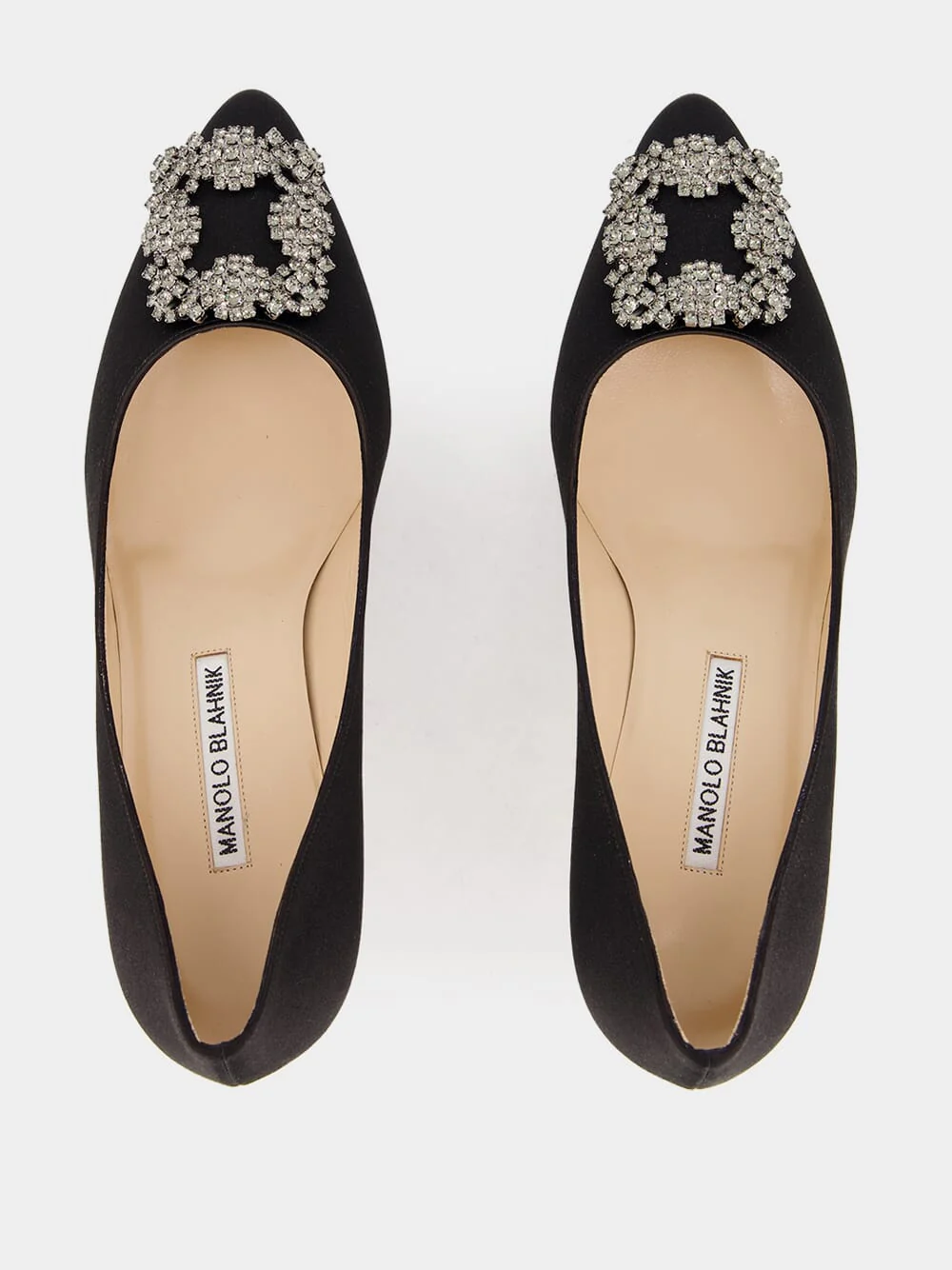Black Satin Hangisi Pumps - Image 4