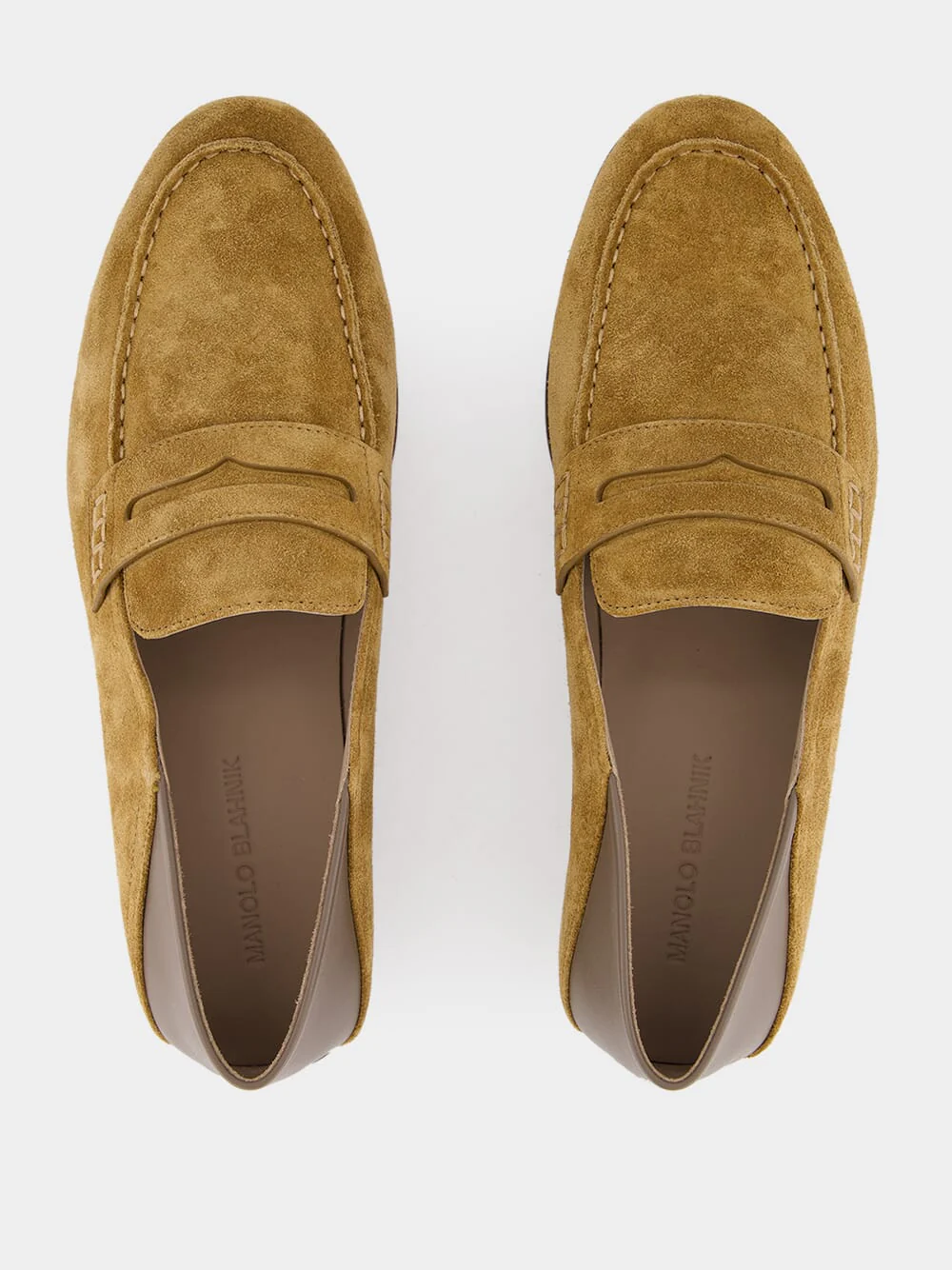 Brown Suede Penny Loafers - Image 4