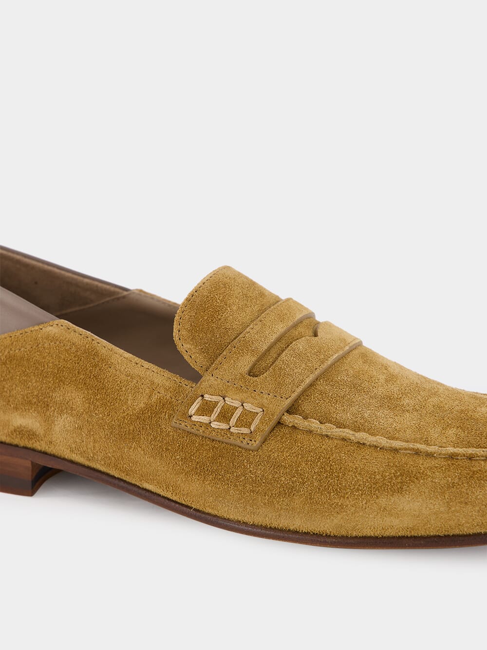 Brown Suede Penny Loafers - Image 6
