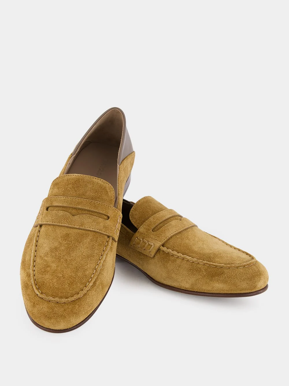Brown Suede Penny Loafers - Image 7