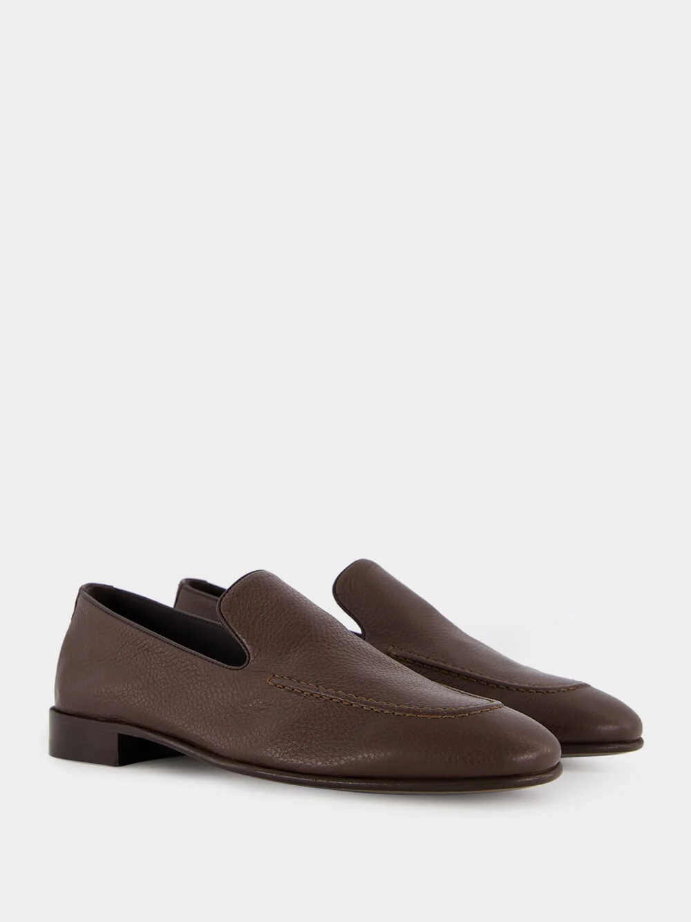 Brown Truro Calf Leather Loafers - Image 3