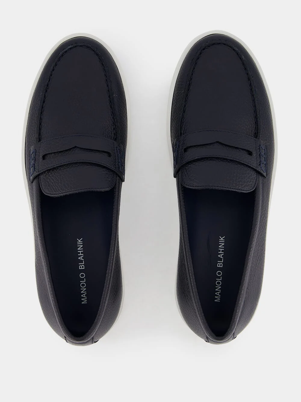 Ellis Navy Calf Leather Loafers - Image 4