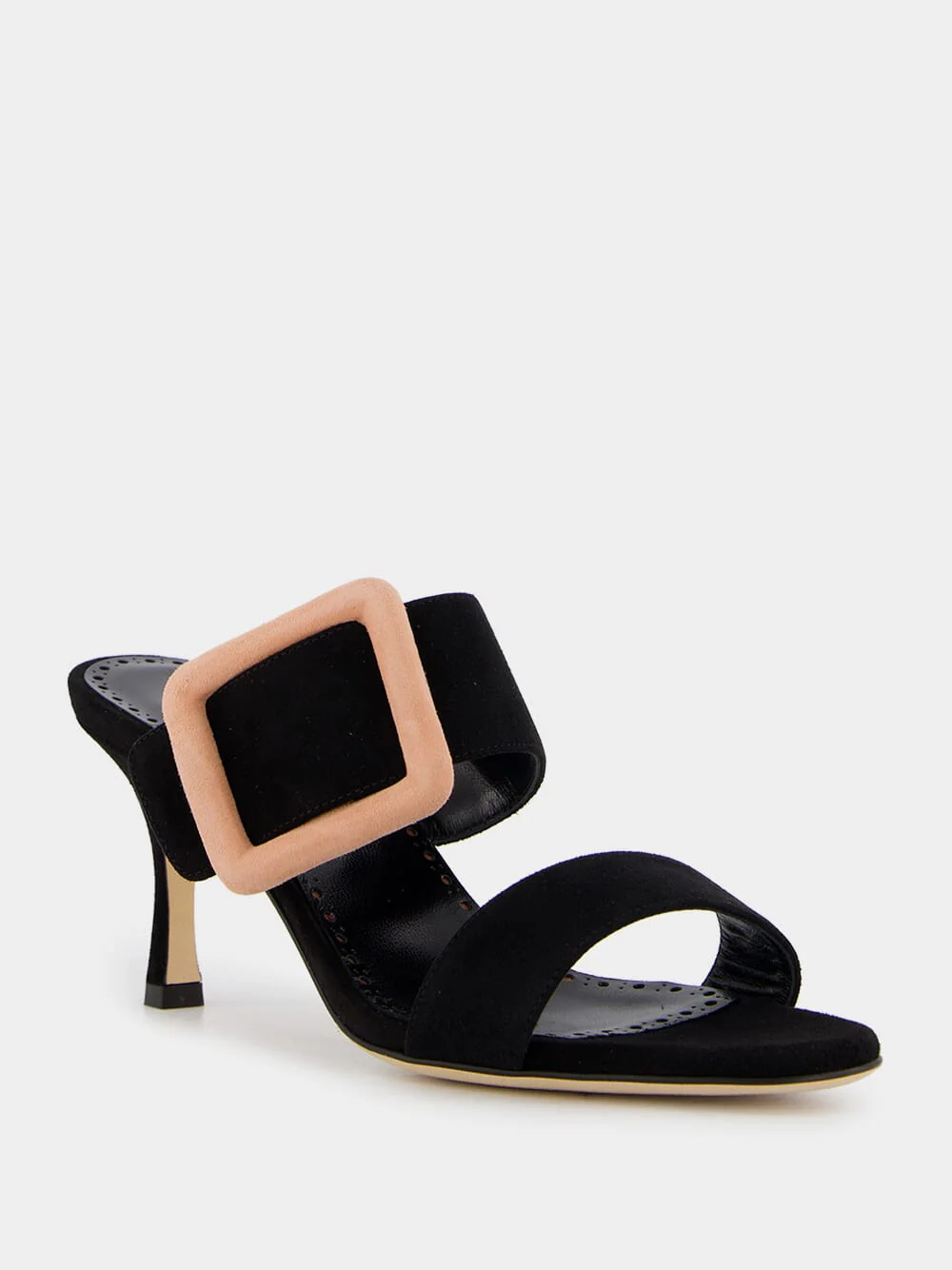 Gable Suede Buckle Open-Toe 70mm Mules - Image 2