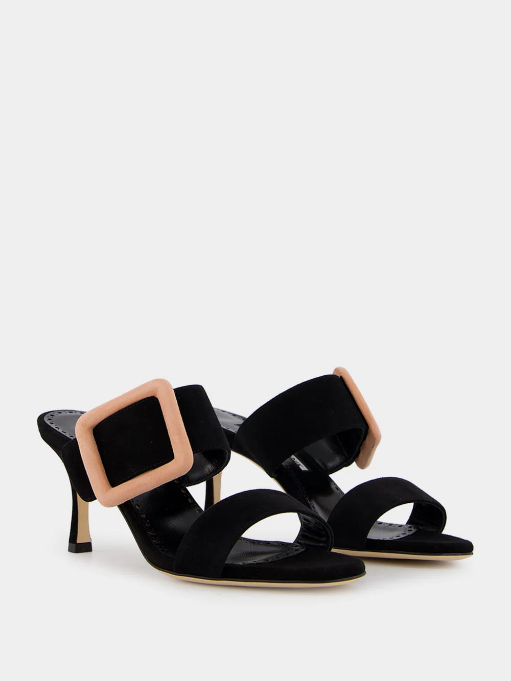 Gable Suede Buckle Open-Toe 70mm Mules - Image 3