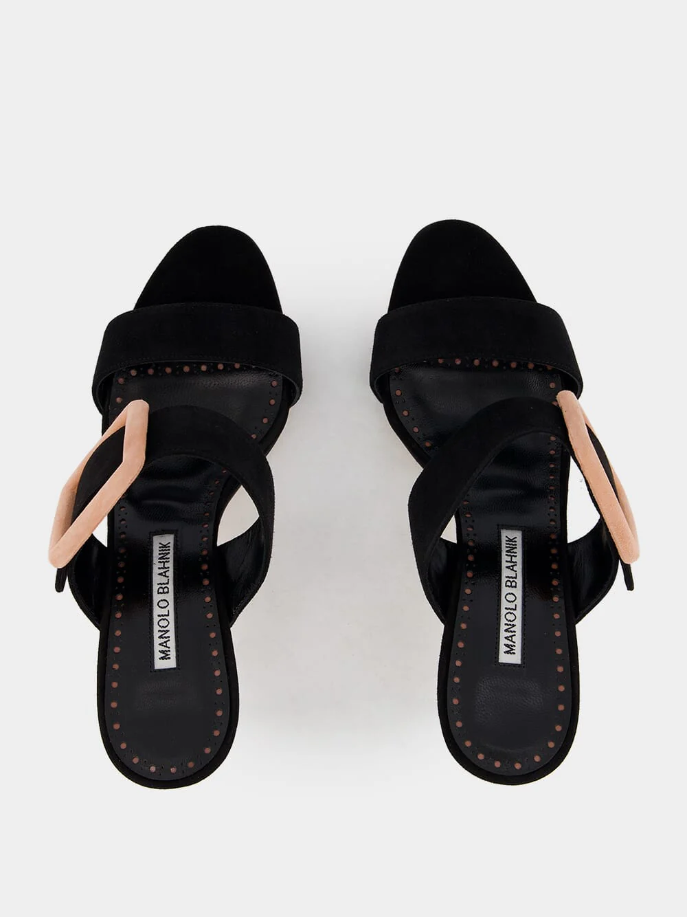 Gable Suede Buckle Open-Toe 70mm Mules - Image 4