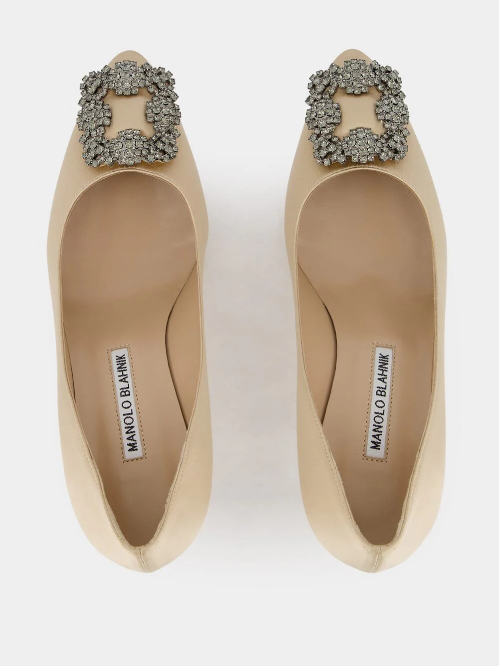 Hangisi 70mm Champagne Jewel Buckle Pumps - Image 4
