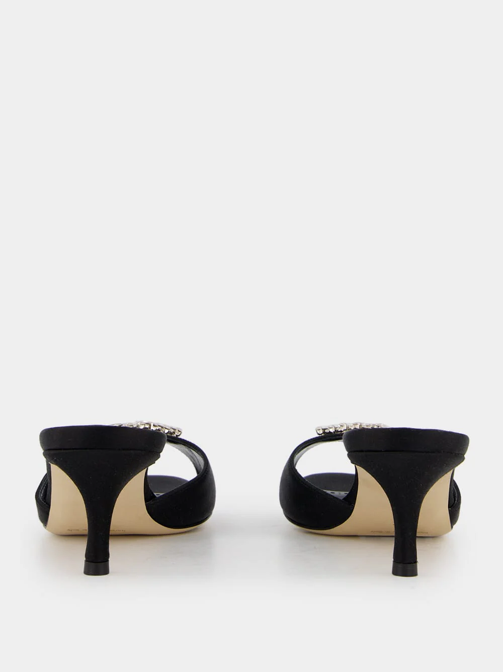 Lumada Black Satin Jewel Mules - Image 5