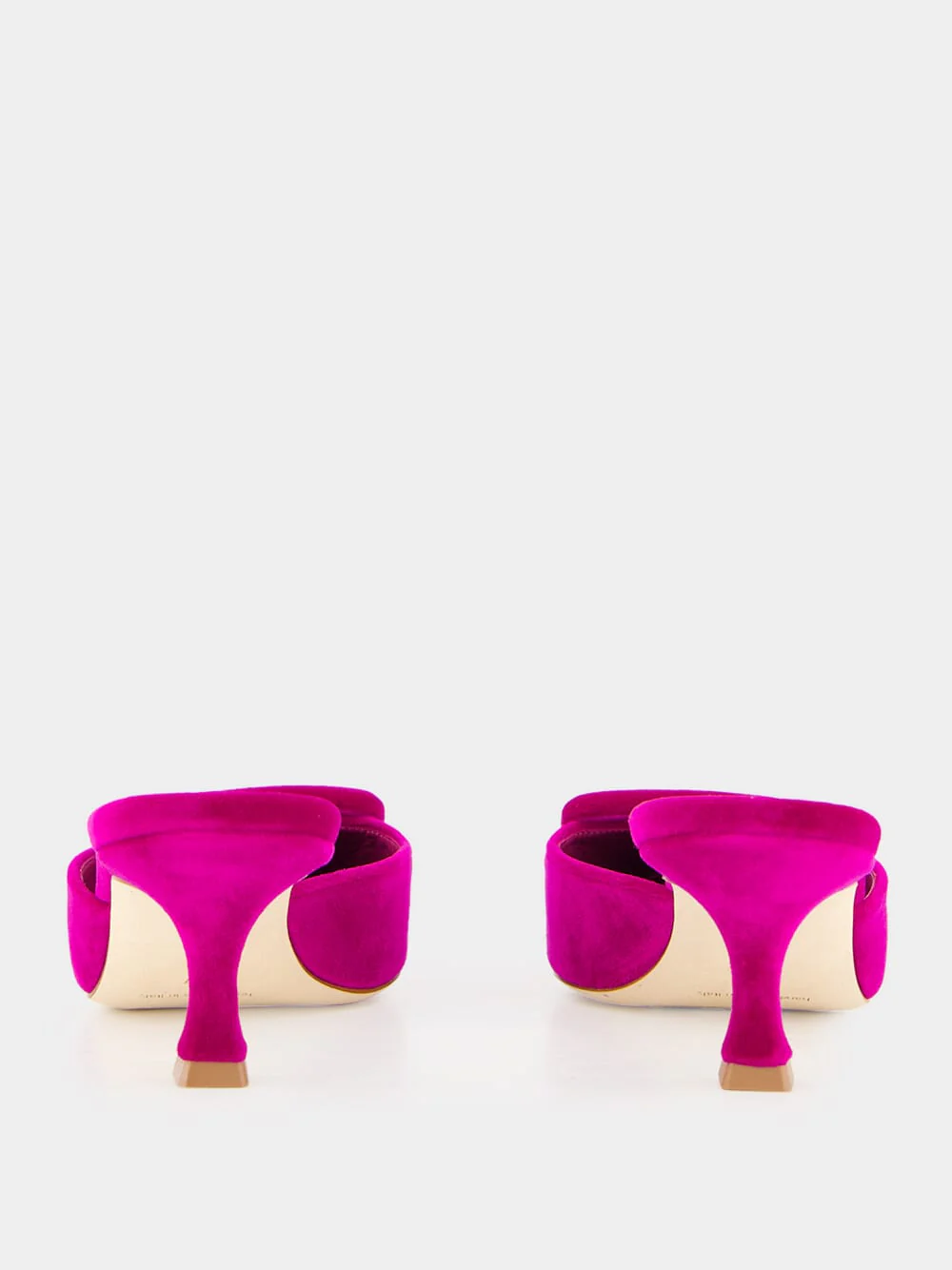 Maysale Purple Velvet Buckle Detail Mules - Image 5