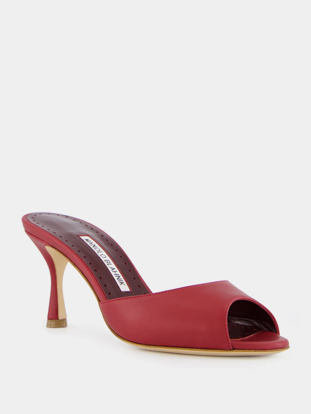 Red Leather Jada Mules - Image 2