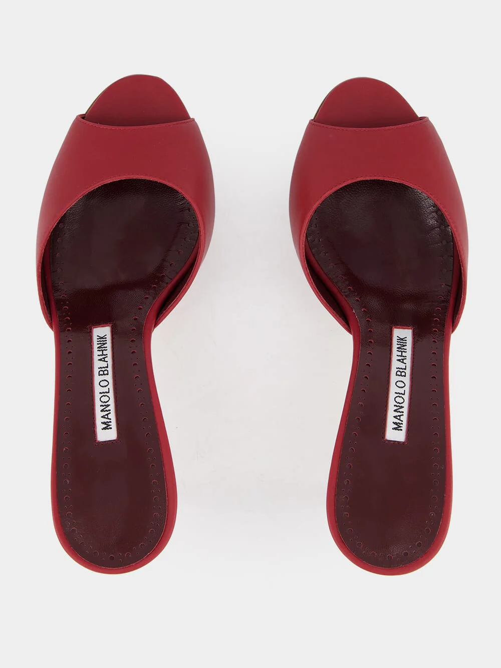 Red Leather Jada Mules - Image 4