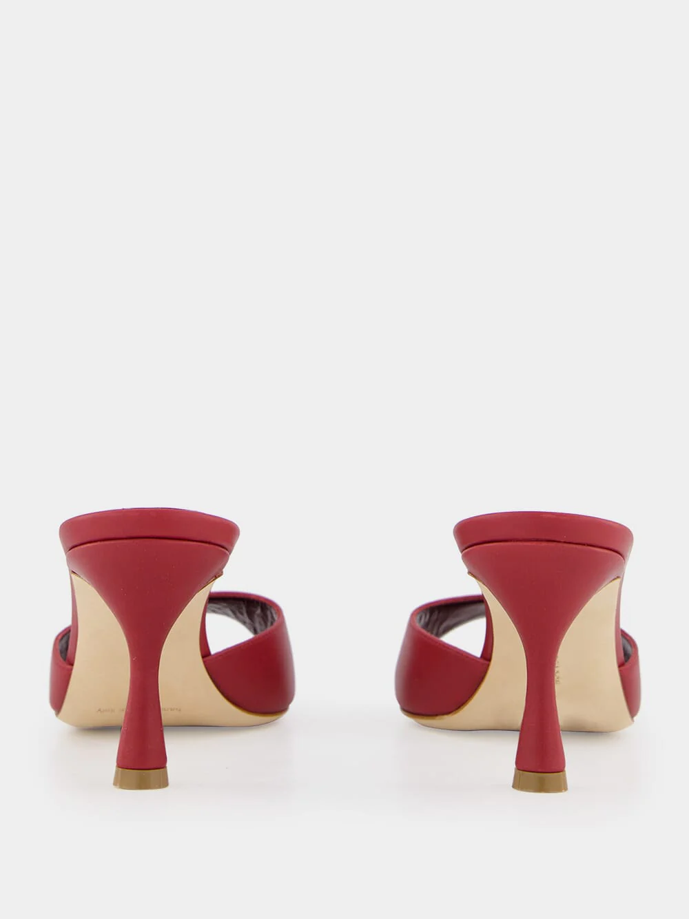 Red Leather Jada Mules - Image 5