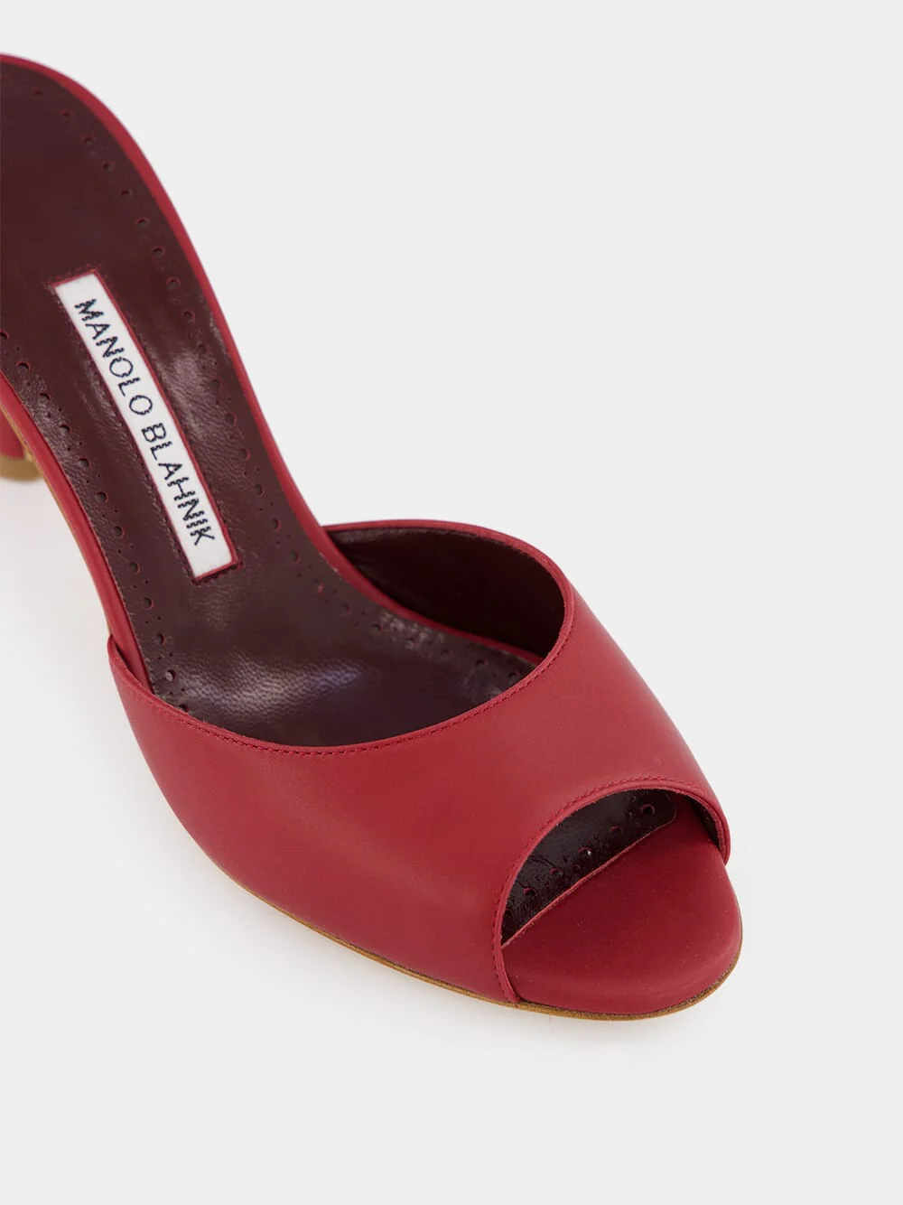 Red Leather Jada Mules - Image 7