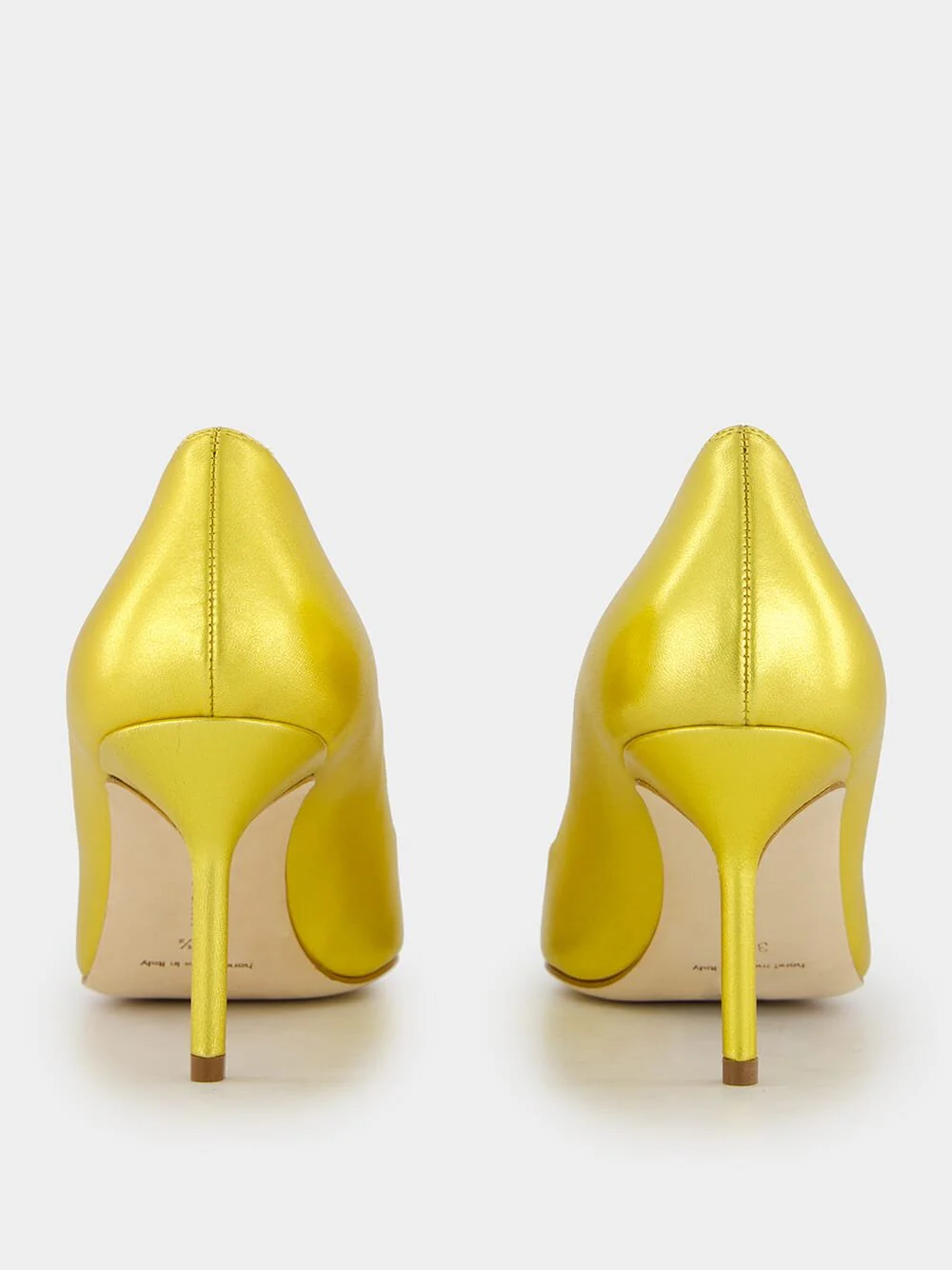 Tora 70mm Yellow Leather Pumps - Image 5