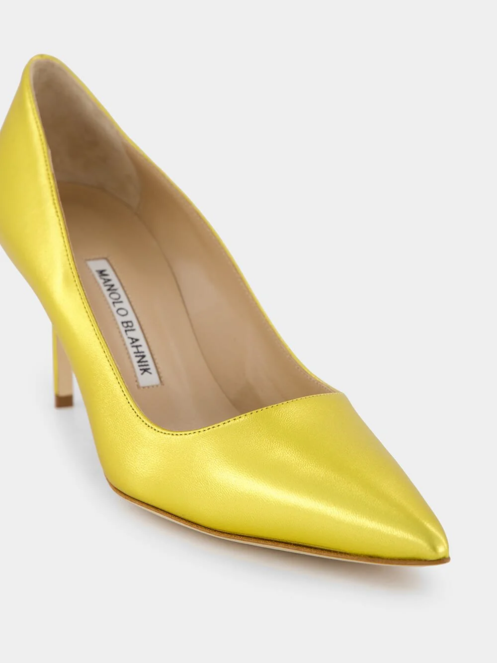 Tora 70mm Yellow Leather Pumps - Image 6