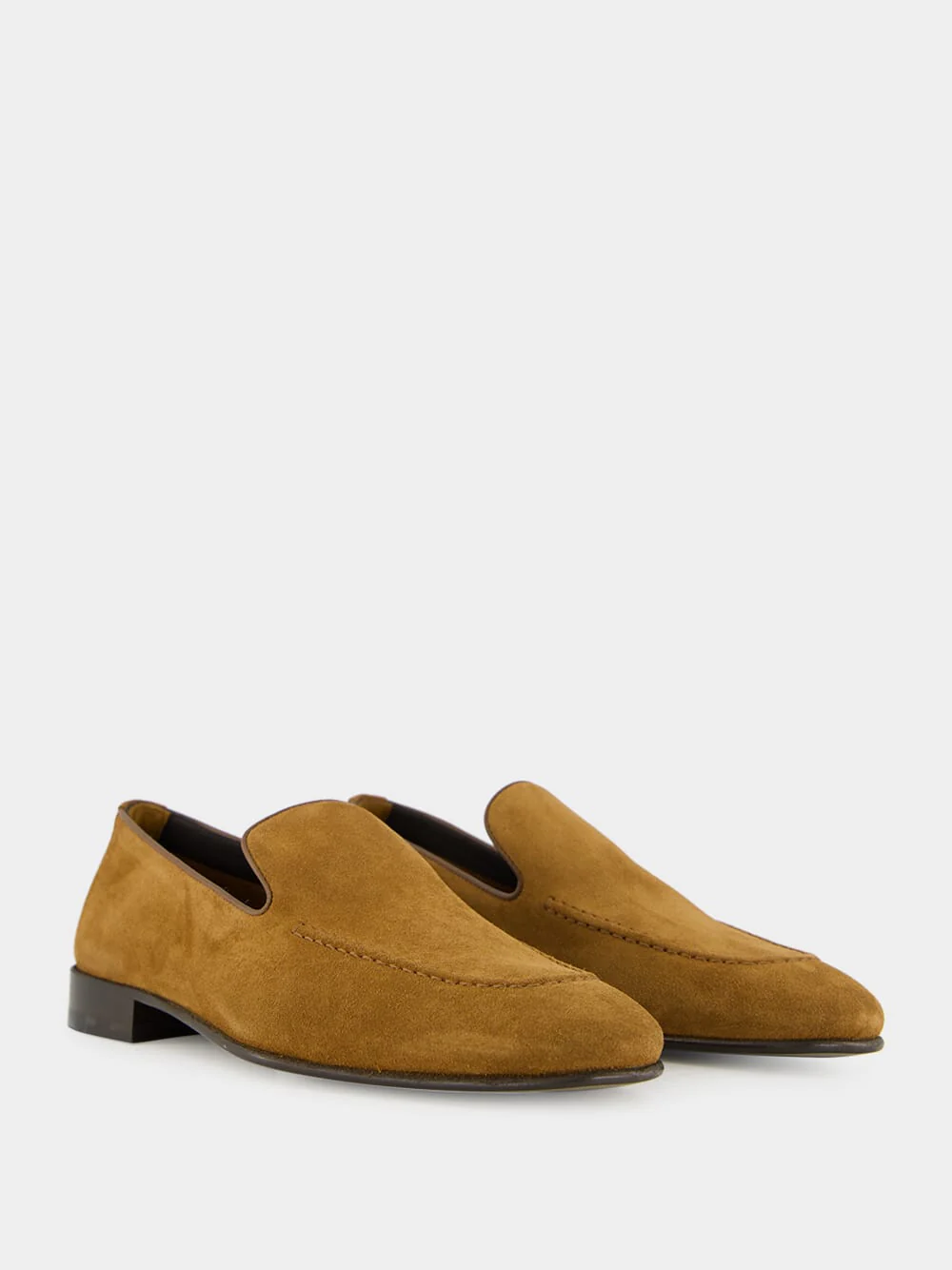 Truro Brown Suede Apron Loafers - Image 3