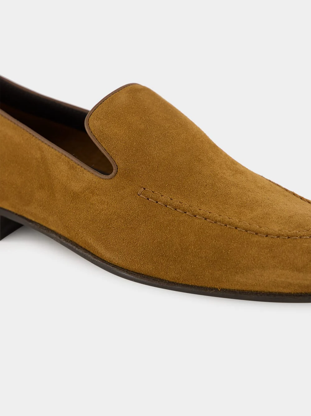 Truro Brown Suede Apron Loafers - Image 7