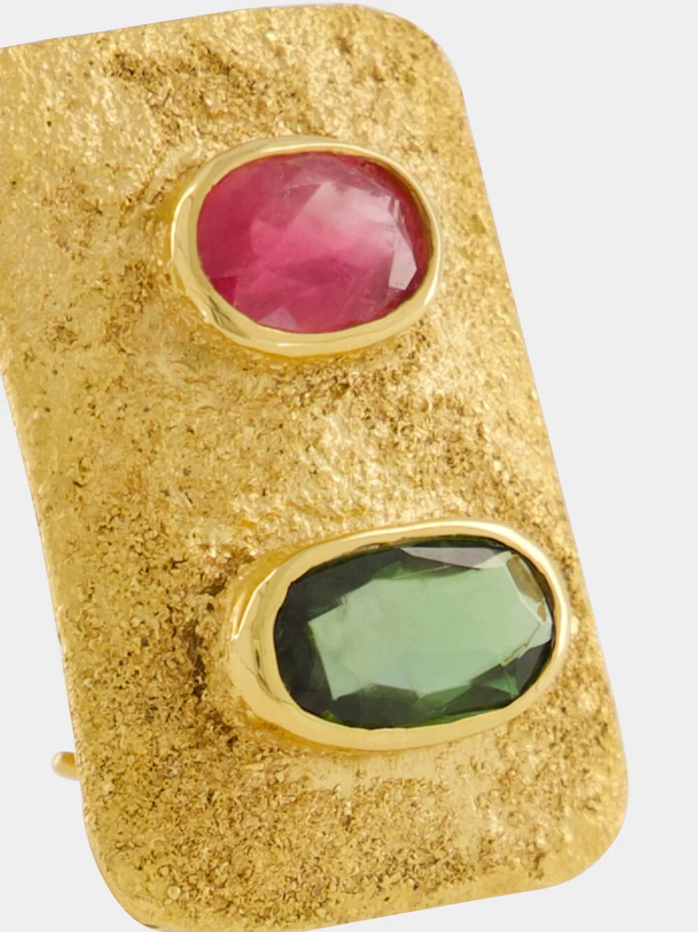Gold Earrings with Tourmaline and Rubellite - Image 4