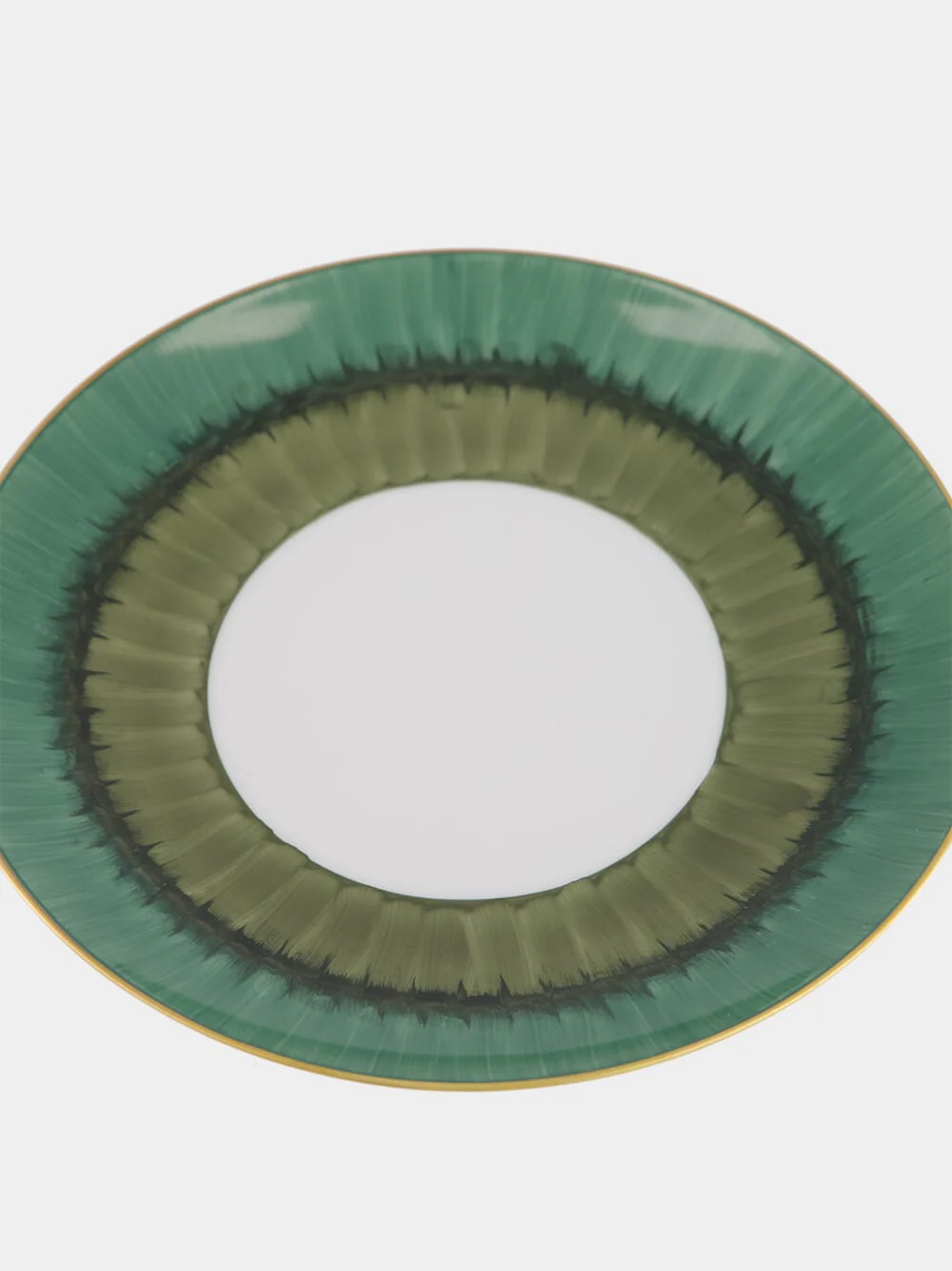 Coupe Aloe Salad/Dessert Plate in Snake and Dark Green - Image 4