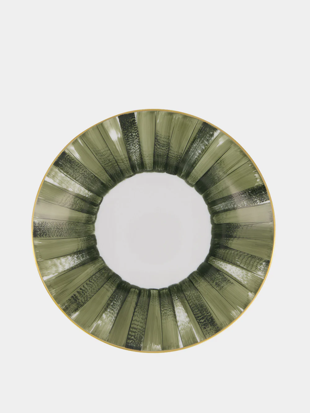 Dinner Plate Coupe Panache in Snake Green and Khaki
