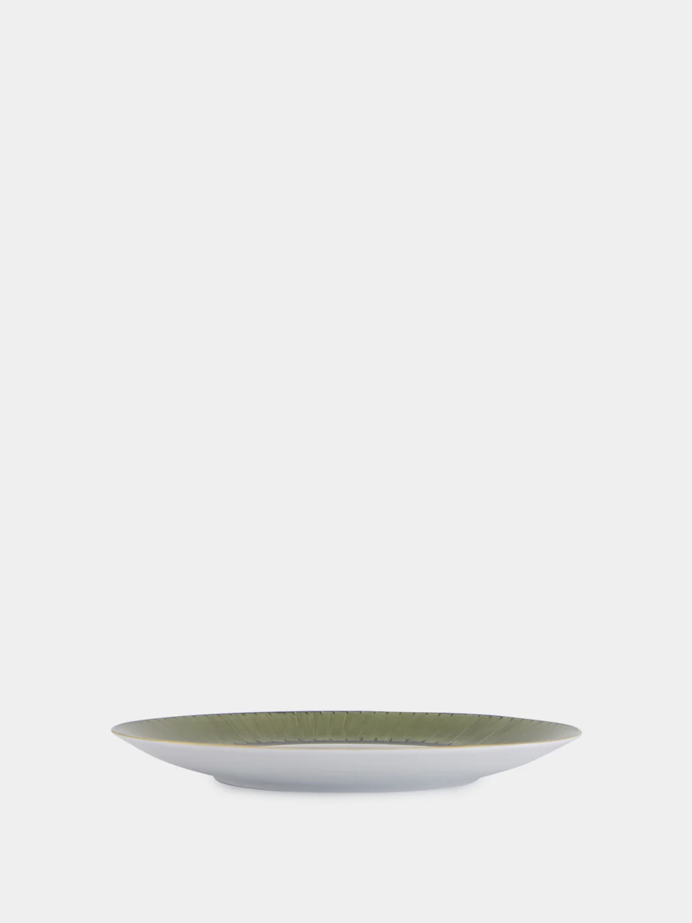 Salad/Dessert Plate Coupe Panache in Snake Green and Khaki - Image 3