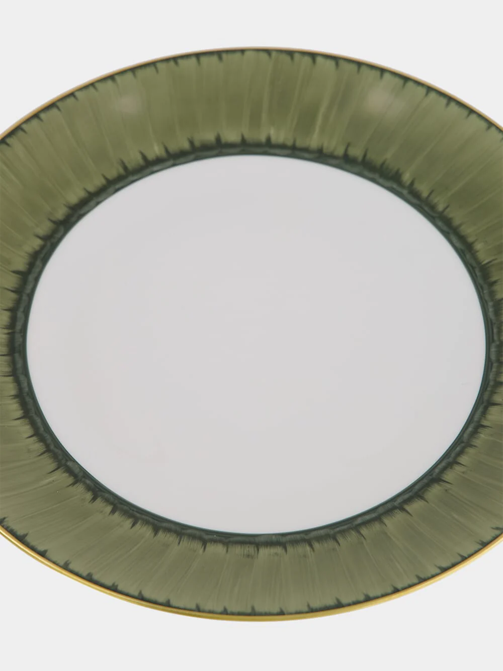 Salad/Dessert Plate Coupe Panache in Snake Green and Khaki - Image 4