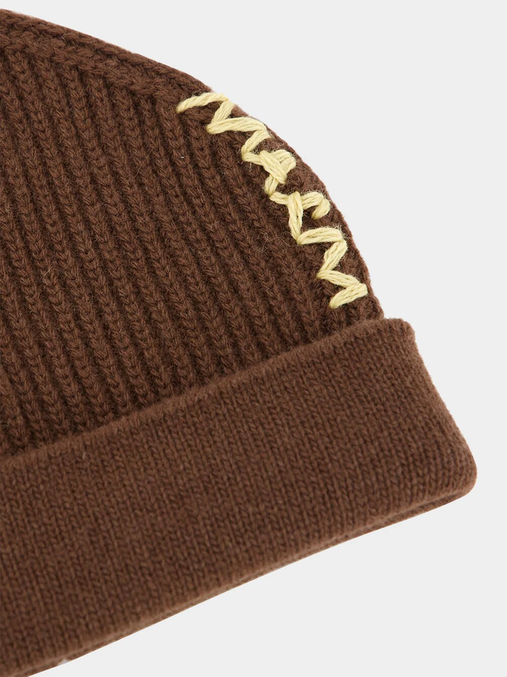 Brown Virgin Wool Beanie - Image 3