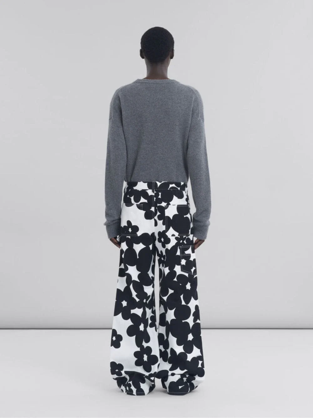 Black and White Dillies Print Cotton Cargo Pants - Image 4