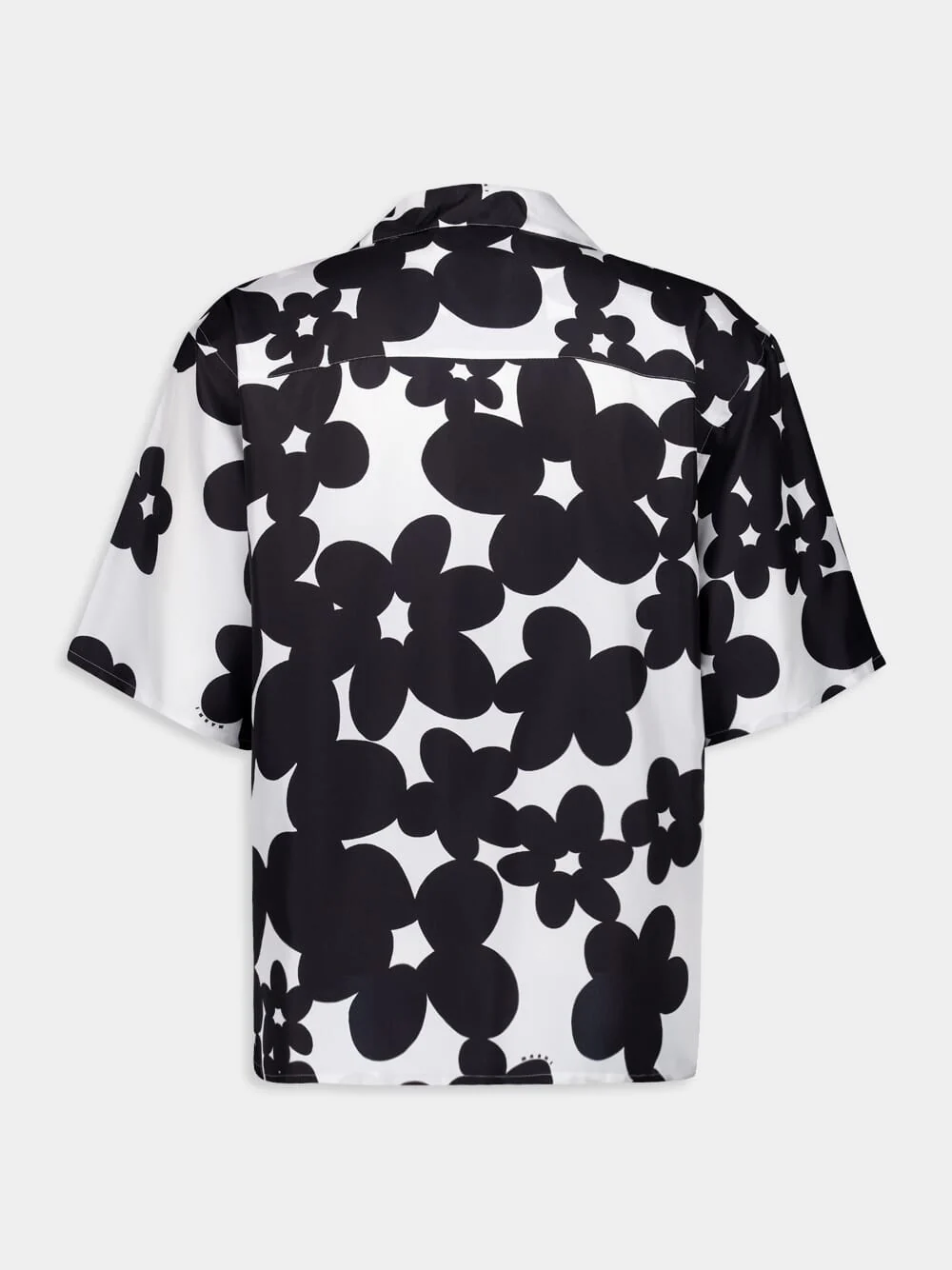 Black and White Silk Dilles Print Shirt - Image 2