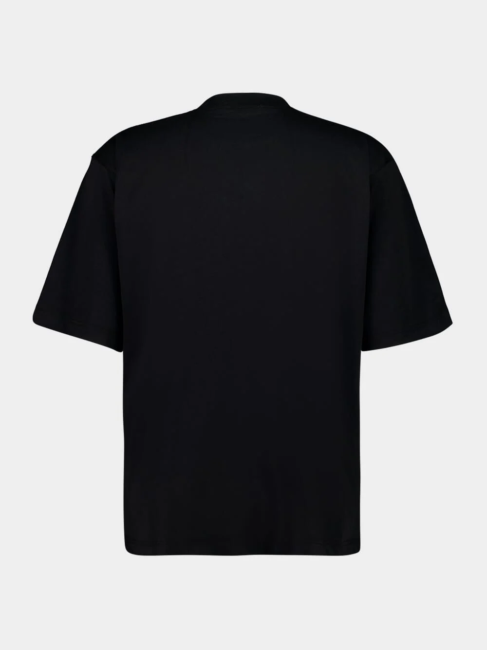 Black Cotton Red Logo T-Shirt - Image 2