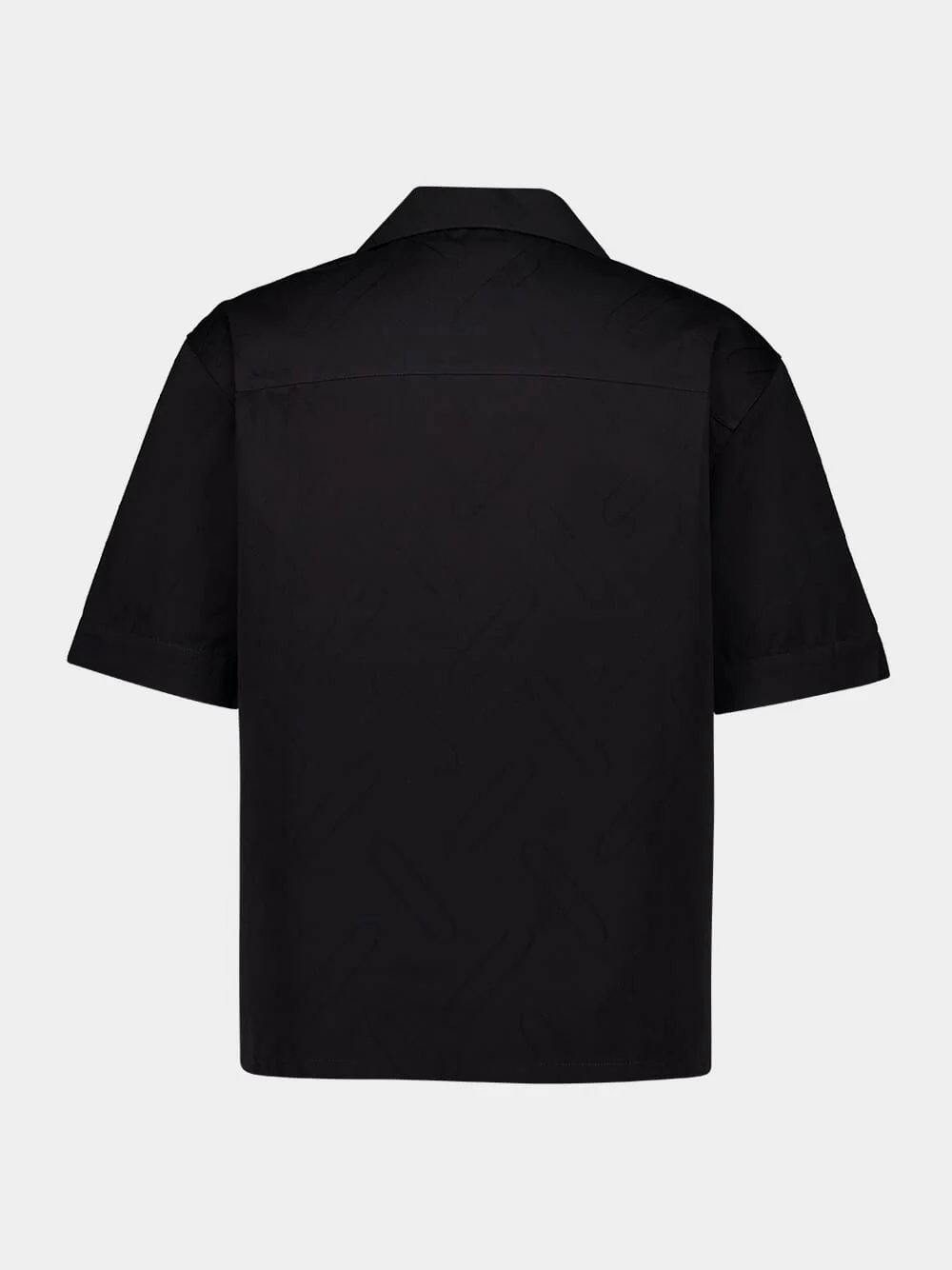 Black Cotton Shirt with Front Pockets - Image 2